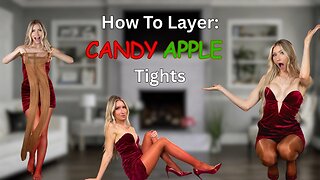 How To Layer A Candy Apple Look With Tights | CDR Tights Try On | Perfect For Fall