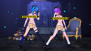 【MMD ホロライブ 4K/60fps】《Tokoyami Towa (常闇トワ) Hoshimachi Suisei (星街すいせい)》~《[A]ddiction / GigaReol×EVO+》