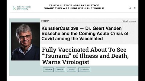"Geert Vanden Bossche's Warning: The Vaccinated Facing Threat of Illness Tsunami"
