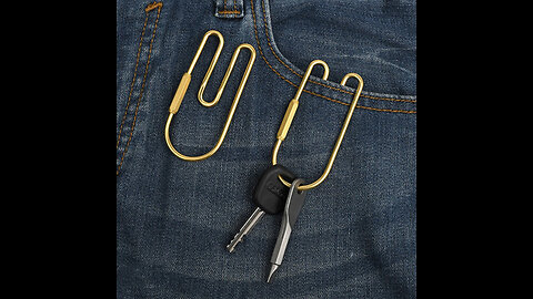 Vintage Brass Keyring Carabiner, for Keys, USB & More (2-Pack)