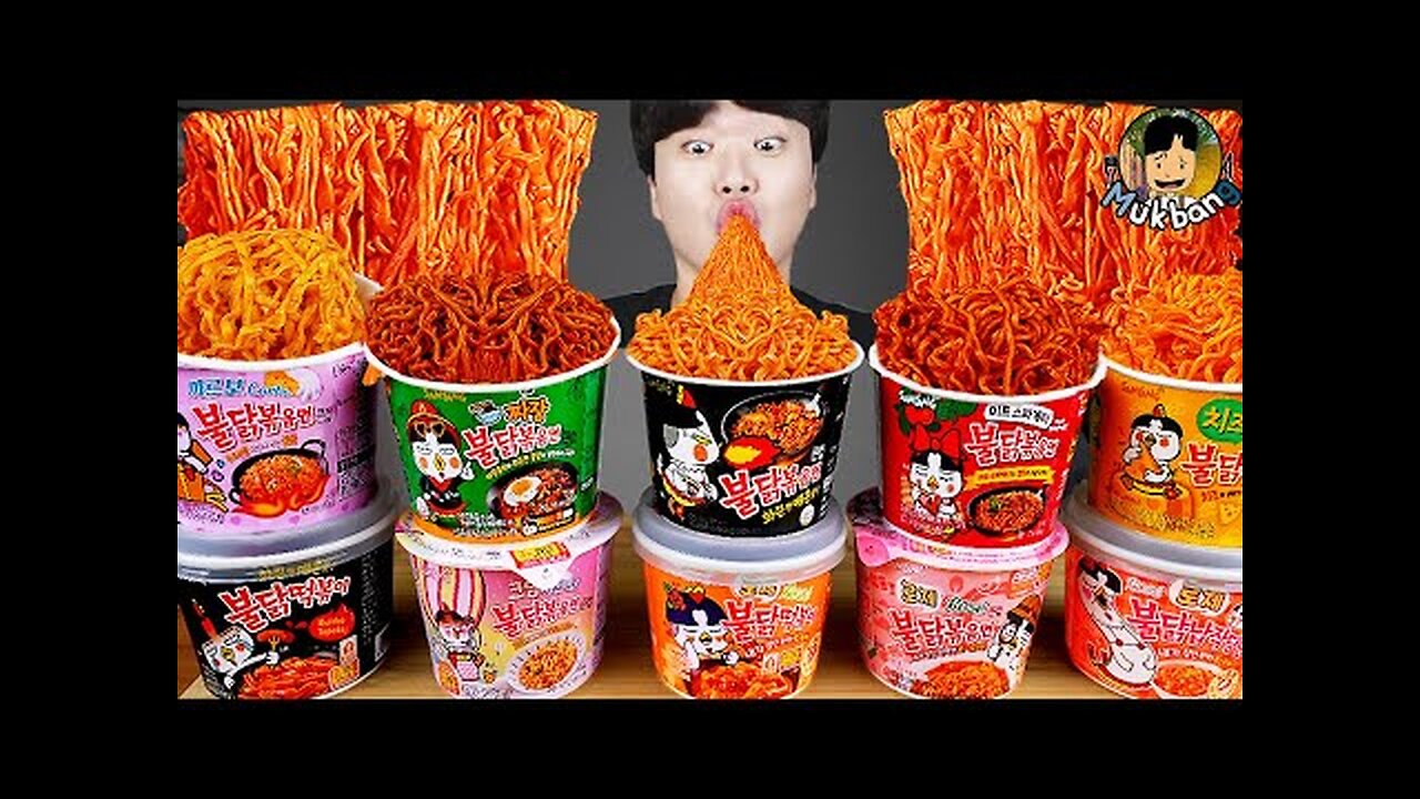 MUKBANG FIRE Noodle & HOT DOG & CHEESE PIZZA EATING SOUND!