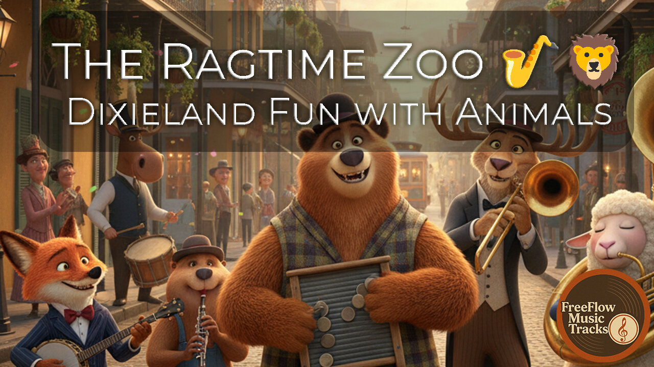 The Ragtime Zoo – a playful Dixieland novelty track by FreeFlow Music Tracks