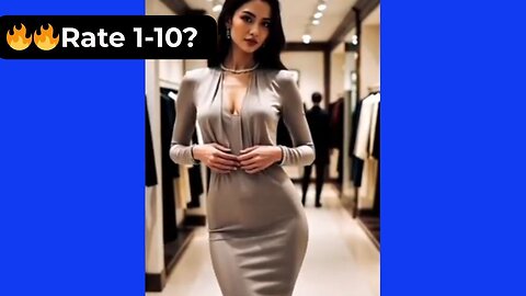🔥 Rate This Plain Grey Daytime/Office Dress 1-10? | Supermodel Chic 4K