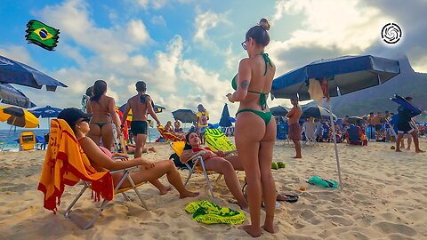 Relaxing Walking on Leblon Beach Rio de Janeiro, Brazil 🇧🇷 2025 #beach #bikini