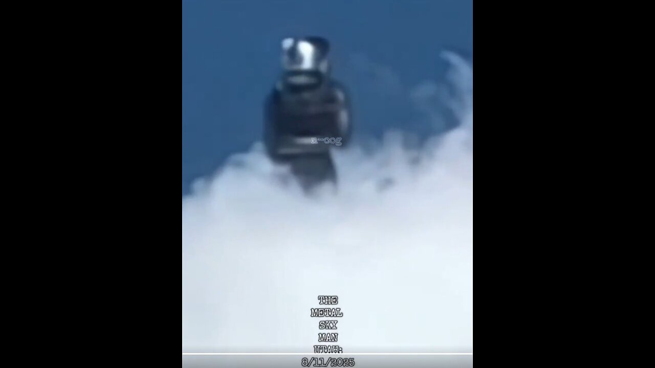 🚨 "WHAT THE HELL IS THAT IN THE SKY?" “Metal Sky Man” filmed hovering above the clouds in Utah.