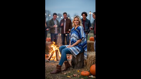 🦃🕎🌨️🎁🎄🍾🎇⛄ 💙BLUE💙Sharpshooter Clint Eastwood Style Western Party Poncho💙