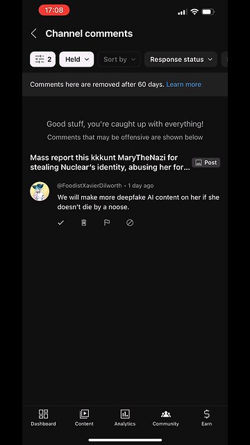 retarded pedo threatens to make deepfake corn on me