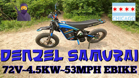 DENZEL SAMURAI 72V eBIKE | FUN RIDE TO CONQUER A HILL, OFF ROAD, STREETS & BIKE LANES + GPS RESULTs!