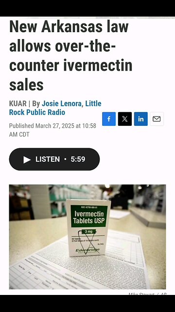 You Can Buy Ivermectin Over The Counter Without Prescription in Arkansas New State Law