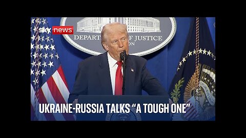 "President Trump Gives Address at the Department of Justice During Ukraine Peace Talks"