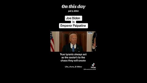FLASHBACK: When Biden was Emperor Palpatine…