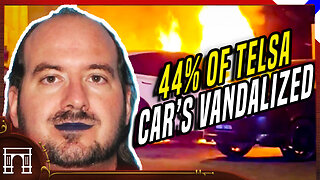 Stochastic Terrorism - 44% of Tesla's Are Vandalized By Woke Lunatic Left Activists