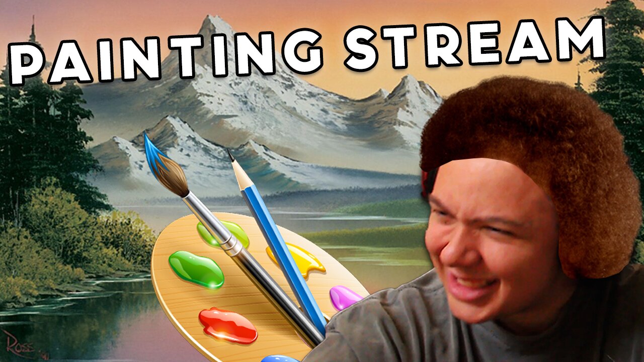 Becoming Bob Ross + Drawing Art For My Room + Art Stream + Join Up!