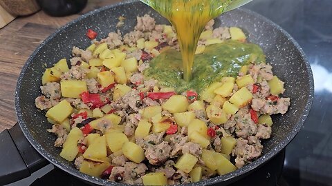 A delicious dinner with potatoes and eggs! Affordable and a great dish for everyone!