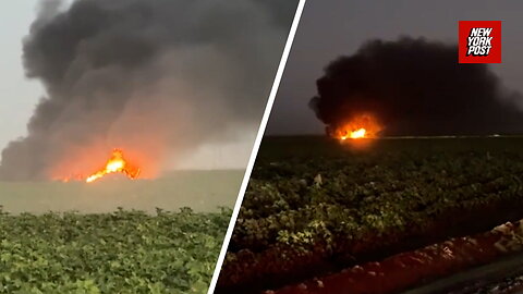 Navy pilot ejects safely before F-35 fighter jet crashes in central California field