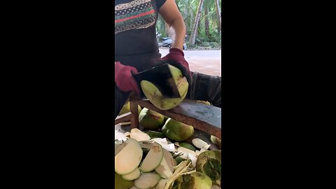 Fresh Coconut Cutting skill