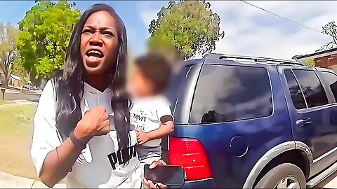 Nasty Ghetto Obnoxious Animal-Like Mom Hits Car & Runs Away, Makes It 100x Worse Fighting Cops
