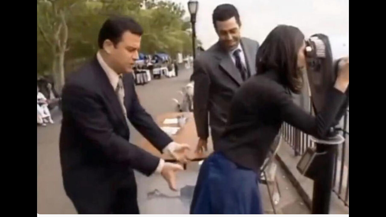 Jimmy Kimmel Pretending to Grope a woman in Public