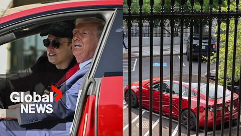 Trump looking sell his bright-red Tesla as feud with Elon Musk continues: report