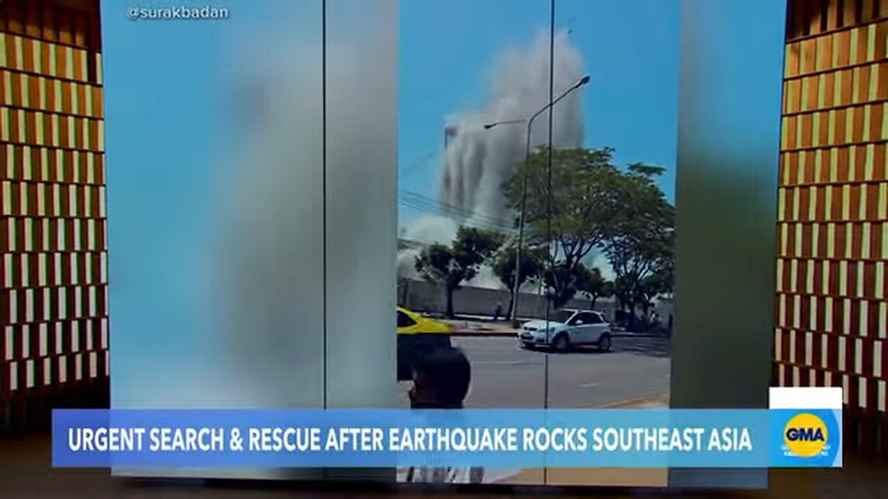 Urgent search and rescue after earthquake in Southeast Asia