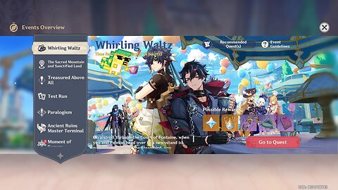 Whirling Waltz Cycles and Event - Genshin Impact - Version 5.6