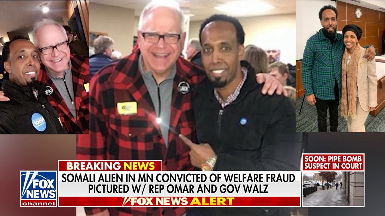 Exposed: Tim Walz And Ilhan Omar Caught Posing In Photos With Illegal Somali Fraudster