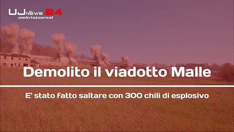 Demolito il viadotto Malle E' stato fatto saltare con 300 chili di esplosivo