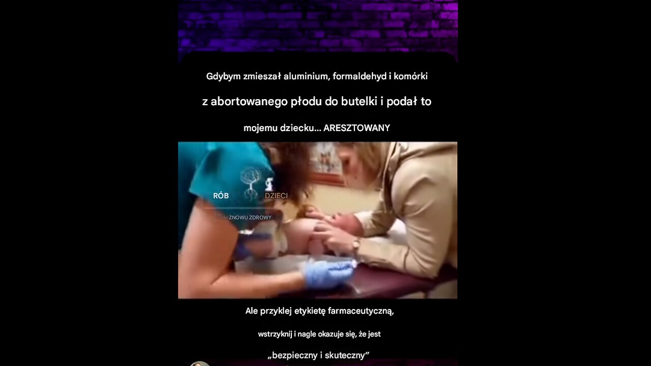takiemu dziecku szczepią Gdybym zmieszał aluminium, formaldehyd i komórki z