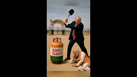 Trump Fun With 500% Tariff Cylinder While Modi Chills in India City 😂