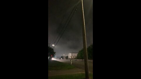 Cloud moving in two separate directions to converge
