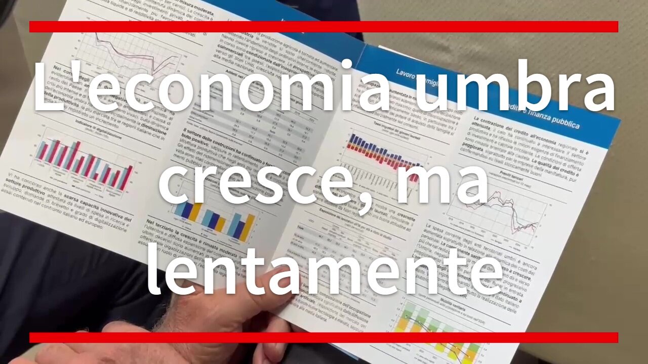 L'economia umbra cresce, ma lentamente