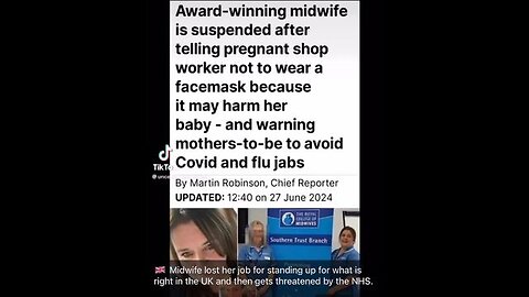 🇬🇧 Midwife lost her job for standing up for what is right & then gets threatened by the NHS??!