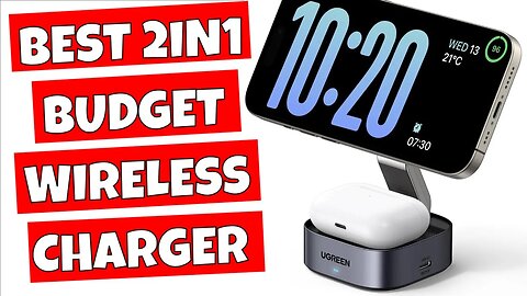 BEST QI Wireless Phone and Airpod charger Ugreen 2 in 1 Wireless Desktop folding Charger W526 35278