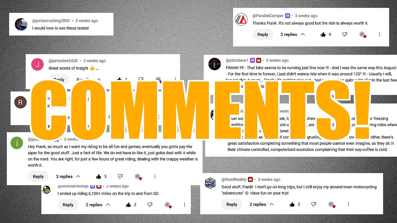 Comment Catch-Up 005