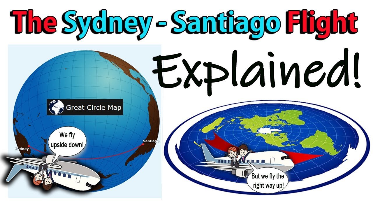 The Flight SYDNEY to SANTIAGO Explained - A CASE AGAINST THE GLOBE