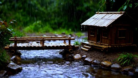 Suara hujan membasahi gubug kecil - ASMR HUJAN