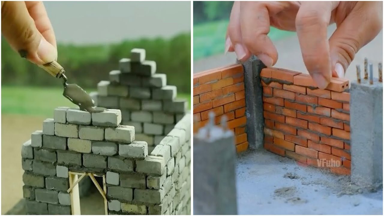 [ 3in1 ] How to Build a Two-Story House from Mini Bricks #vfuho #diy #house #miniature