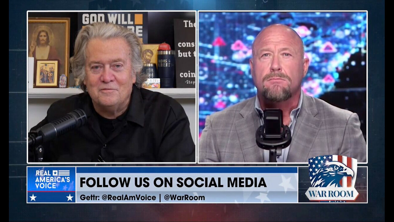 Steve Bannon w/ Alex Jones - What's Going On With Kash & Bongino