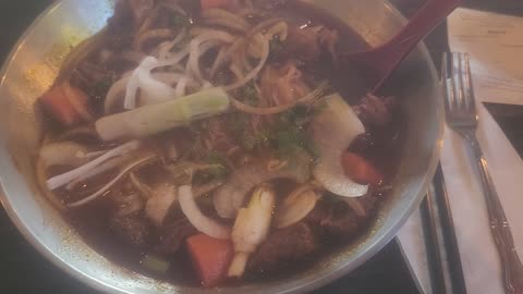 Eating Bho Ko Pho