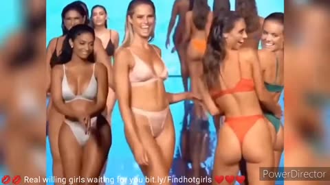 Micro Bikini fashion show ramp walking