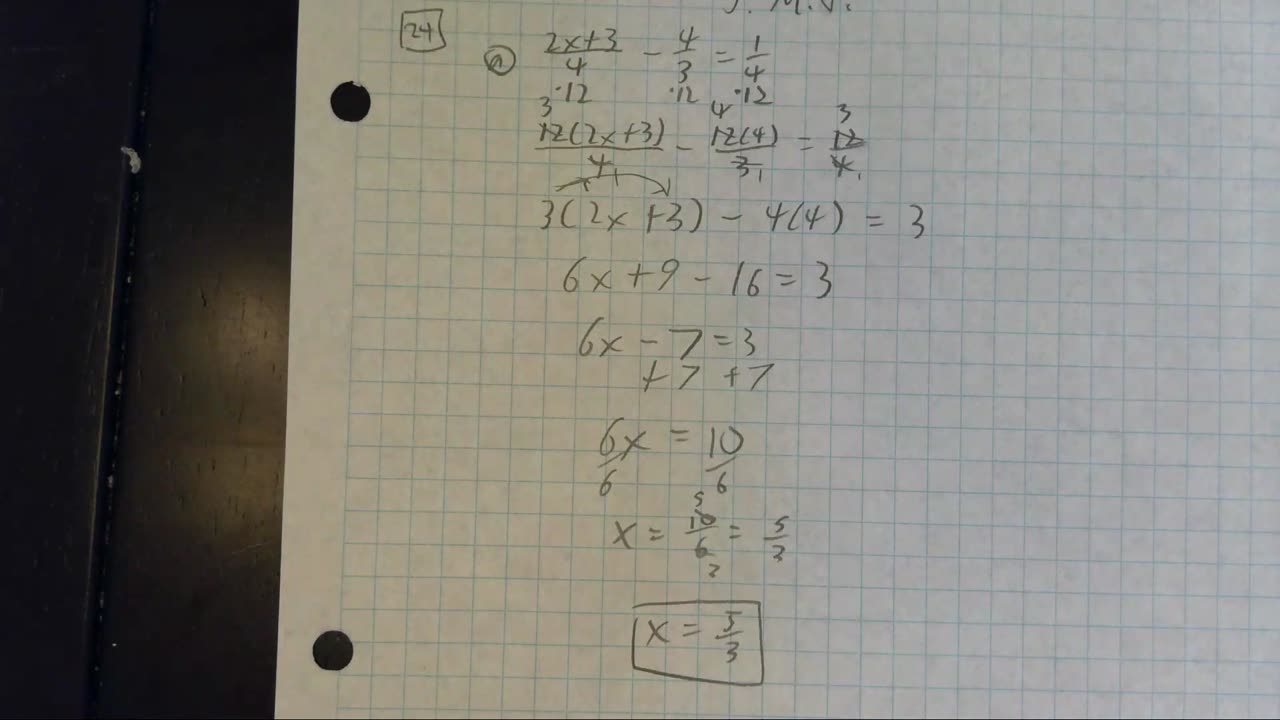 Saxon Algebra 2 Lesson 24 (a)