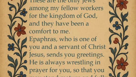 ✨✨✨The final Chapter of Colossians. Chapter 4
