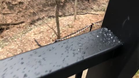 March 22, 2020 - Small Icy Pellets Begin Coming Down