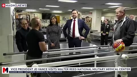 🇺🇸 Vice President JD Vance and Second Lady Usha Vance Visit Veterans at Walter Reed Hospital [LIVE]