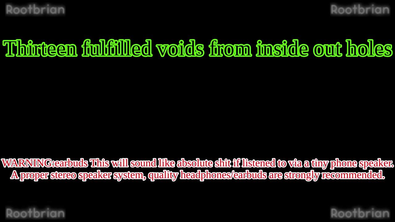 Thirteen fulfilled voids from inside out holes (Soundtrack)