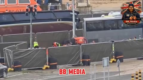 More footage of undocumented men being brought into Dover by border force...