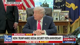 POTUS signs the Social Security Act to fix, promote, and safeguard Social Security