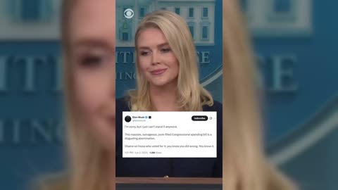White House reacts to Elon Musk calling Trump’s agenda bill a “disgusting abomination”
