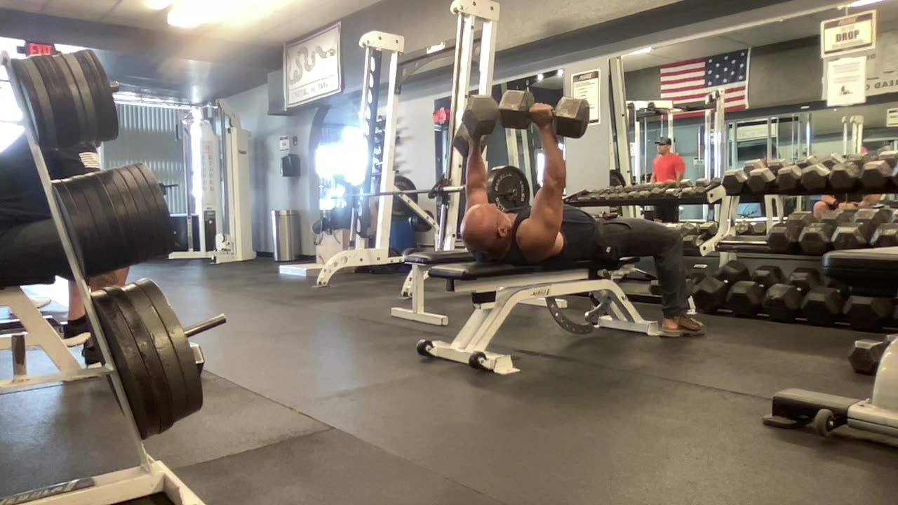 Dumbbell Press by 72 YO