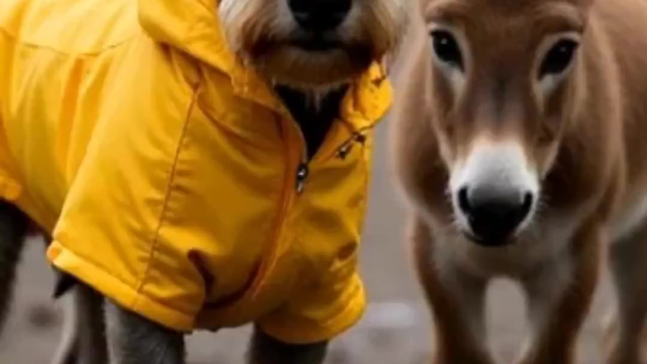 “Brave Schnauzer Rescues Donkey Stuck on the Road 🐶🐴✨